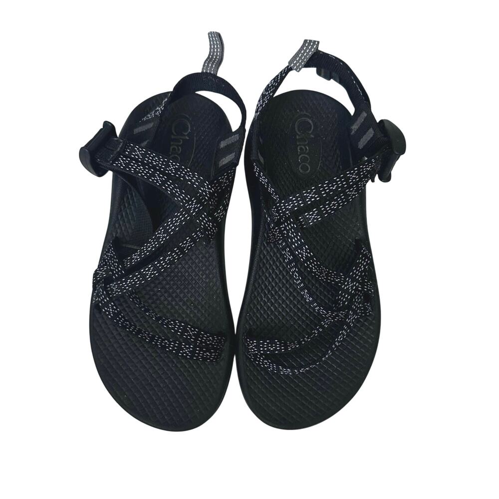 Chaco Kids Black Sandals with White Speckled Straps